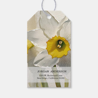 モダンアイリス水彩花 ギフトタグ