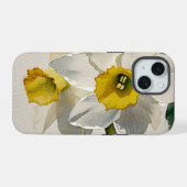 モダンアイリス水彩花 iPhone 15ケース (裏面横)