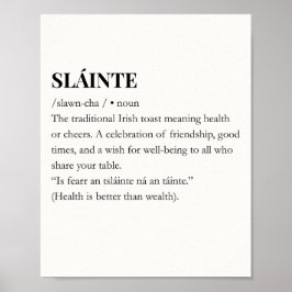 モダンアイリッシュ おもしろ アイリッシュ Slainet 引用ポスター ポスター