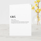 モダンアイリッシュ Grá 愛の意味 カード (黄色い花)