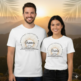 モダンアウトドア花婿最大の冒険カスタム Tシャツ