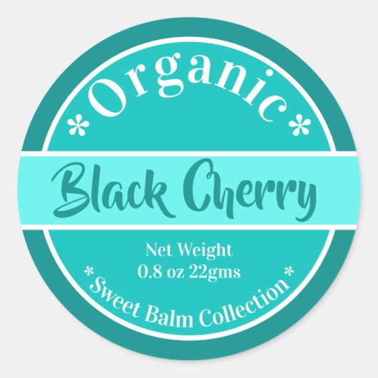 モダンアクオーガニックアリップバルムラベル ラウンドシール (正面)