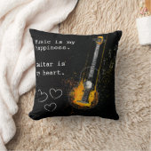 モダンアコースティックギター ブラック クッション (ブランケット)