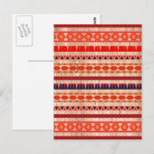 モダンアステカ木上のパターン ポストカード (正面/裏面)