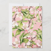 モダンアップル エバー アフター スプリング ブライダルシャワー 招待状 (裏面)