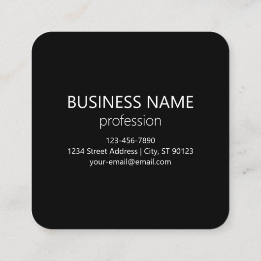 モダンアップロードされたロゴまたは画像パターンテンプレート スクエア名刺 (裏面)