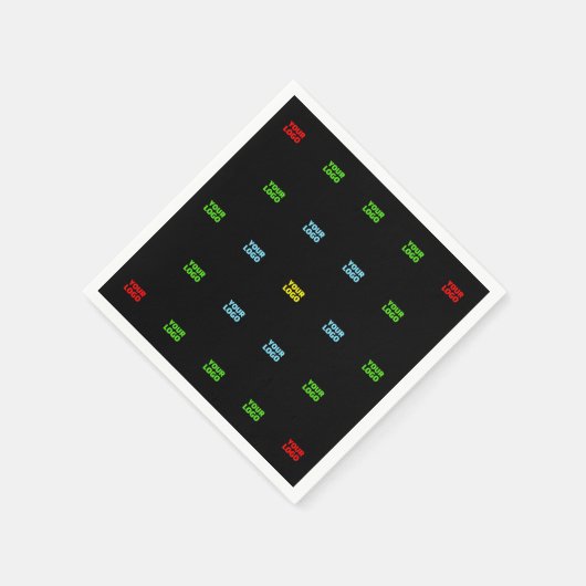 モダンアップロードされたロゴまたは画像パターンテンプレート スタンダードカクテルナプキン (角)