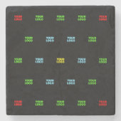 モダンアップロードされたロゴまたは画像パターンテンプレート ストーンコースター (正面)