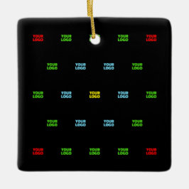 モダンアップロードされたロゴまたは画像パターンテンプレート セラミックオーナメント