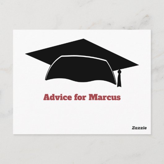 モダンアドバイスがパーティー卒業を願う ポストカード (裏面)