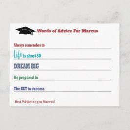 モダンアドバイスがパーティー卒業を願う ポストカード