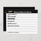 モダンアドバイスウィッシュパーティー金ゴールド卒業 アドバイスカード (正面/裏面)