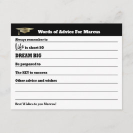 モダンアドバイスウィッシュパーティー金ゴールド卒業 アドバイスカード