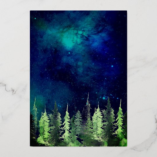 モダンアドベンチャートラベルグローブベビーシャワー実在 箔招待状 (裏面)