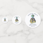 モダンアドベンチャートラベルグローブ赤ちゃんシャワー写真 コンフェッティ (正面)