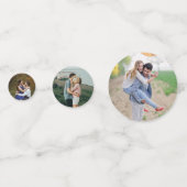 モダンアドベンチャートラベルグローブ赤ちゃんシャワー写真 コンフェッティ (裏面)