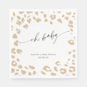 モダンアニマルプリントオベビーシャワー男女兼用 スタンダードランチョンナプキン (正面)