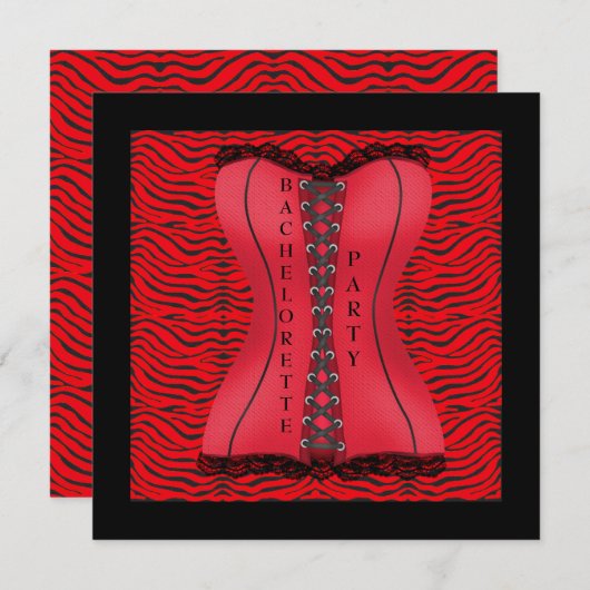 モダンアニマルプリントバチェロレッテ招待状 招待状 (正面/裏面)