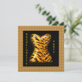 モダンアニマルプリントバチェロレッテ招待状 招待状 (スタンド正面)