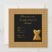 モダンアニマルプリントバチェロレッテ招待状 招待状 (裏面)