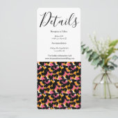 モダンアニマルプリントピンクブラック結婚ズ 招待状 (スタンド正面)