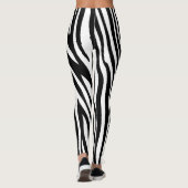 モダンアフリカ山岳ゼブラ動物プリントパターン レギンス (裏面)