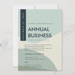 モダンアブストラクトアートアクアブルーカンファレンスイベント 招待状