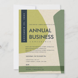 モダンアブストラクトアート ライムグリーン カンファレンス イベント 招待状