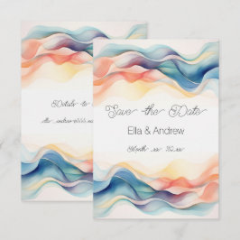 モダンアブストラクトカラフルデザイン セーブザデート