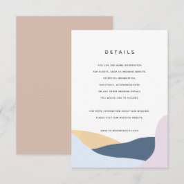 モダンアブストラクトシェイプ ウェディングディテールカード 招待状