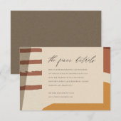 モダンアブストラクトラストアーティスティックウェディングインフォメーション エンクロージャーカード (正面/裏面)