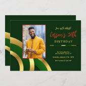 モダンアブストラクト写真招待状 招待状 (正面/裏面)