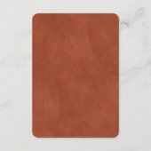 モダンアブストラクト オレンジ色のウェディングパーティー エンクロージャーカード (裏面)