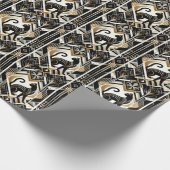 モダンアブストラクト デコレーションネコ包装紙 ラッピングペーパー (角)