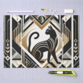 モダンアブストラクト デコレーション キャット ティッシュペーパー 薄葉紙 (クラフト)