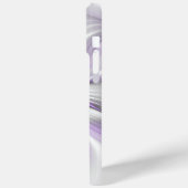 モダンアブストラクト フラワーエレガンス 紫のフラクタルアート Case-Mate iPhoneケース (裏面 / 左)