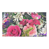 モダンアブストラクト フラワーズ フラワーロアート 枕カバー (裏面-左)