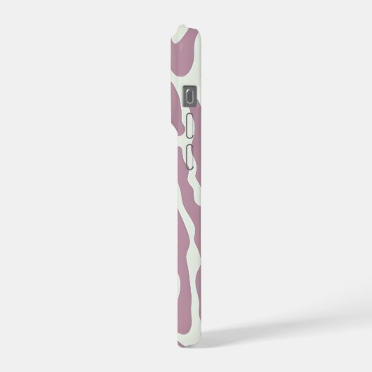 モダンアブストラクト ライン パターン カップル フォト ギフト iPhoneケース (左側面)