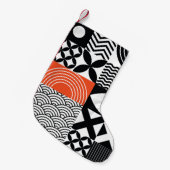 モダンアブストラクト：芸術的なデザインキャンバス スモールクリスマスストッキング (正面 (吊り時))