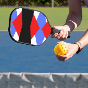 モダンアブラ絵画クト  青い赤の黒の美意識 ピックルボールラケット