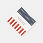 モダンアメリカ国旗 7月4日パーティー装飾 スタンダードカクテルナプキン (角)