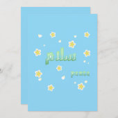 モダンアラビアカリグラフィー "サラーム" ピース フローラル エー 招待状 (正面/裏面)