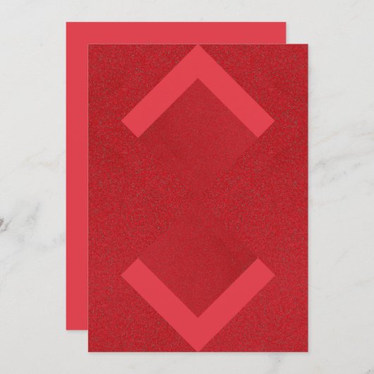 モダンアローズ レッドカード - カスタマイズ可能 セーブザデート (正面/裏面)