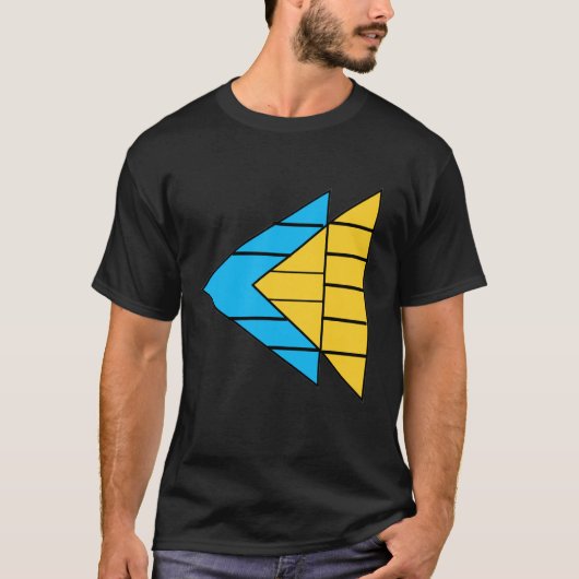 モダンアロー幾何学グラフィックTシャツ Tシャツ (正面)