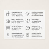 モダンアンチしわ注入アフターケアカード (裏面)