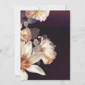 モダンアンティークヴィンテージフローラ結婚式招待状 招待状 (裏面)