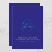 モダンアンパサンド結婚式招待QRコードRSVP (正面/裏面)