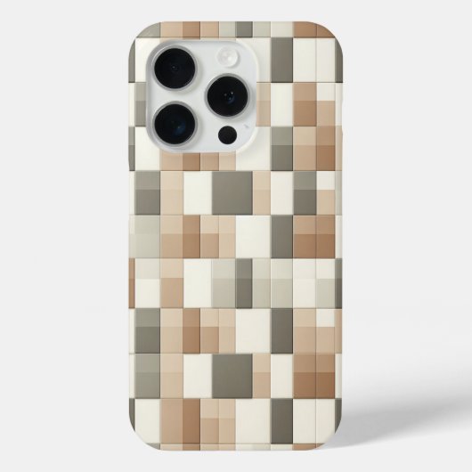 モダンアースカラー幾何学柄フォンケース - ニュートラル Case-Mate iPhoneケース (裏面)