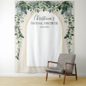 モダンアーチの水彩ボタニカルベージュ背景 タペストリー (インサイチュ)