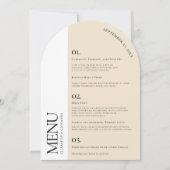 モダンアーチエレガンス | ウェディングメニュー 招待状 (正面)